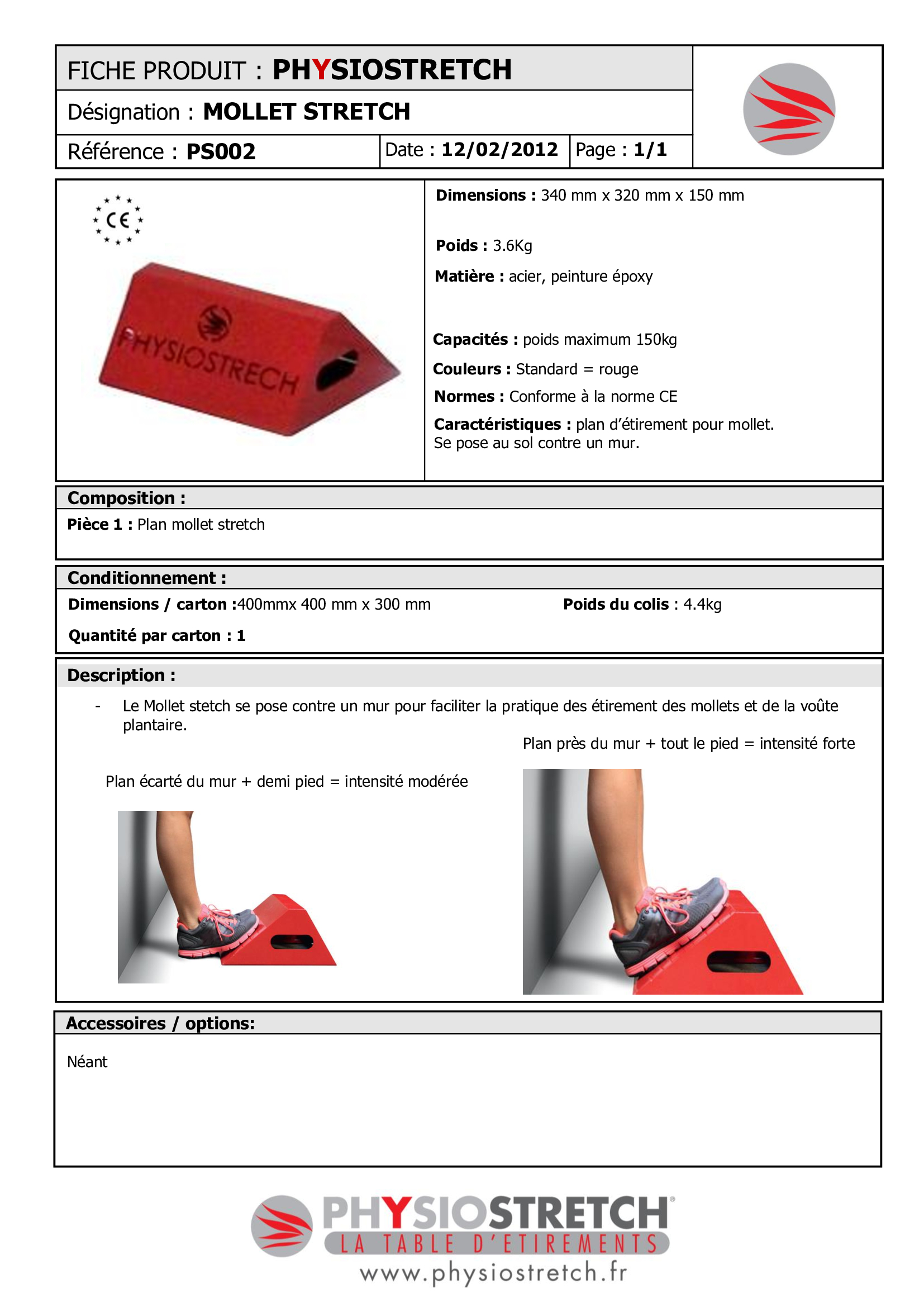Fiche technique – Molletstretch